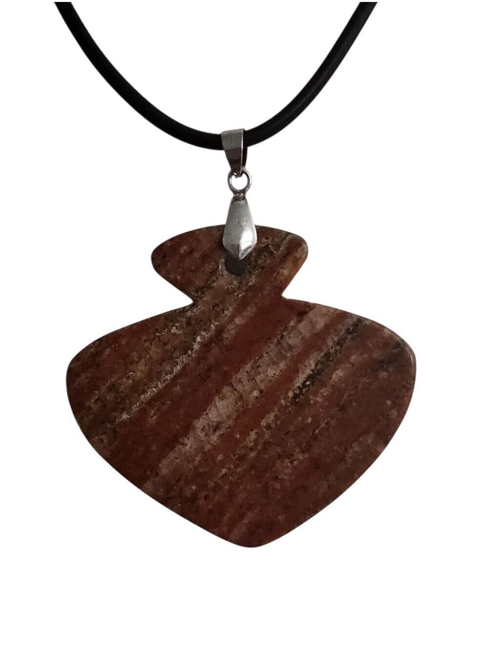Red Jasper Arrowhead Necklace Black Cord Silver Chain Extender